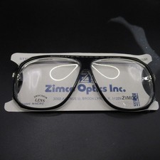 Zimco Admiral Black Crystal Aviator Eyeglass Frames 58-18/145 Vintage New Old