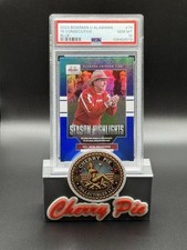 2023 Bowman U Alabama 15 Consecutive 10+ Win Seasons NICK SABAN BLUE /99 PSA 10