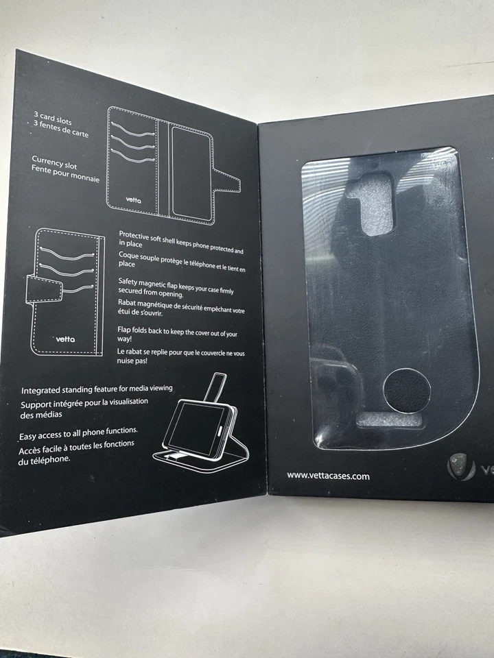 Funda tipo billetera Vetta Folio con soporte para Asus Zenfone 3 Max Foto 2 de 3