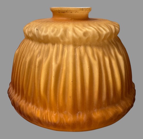 Vintage Draped Cased Satin Art Glass Boudoir Table Lamp Shade - Picture 3 of 10