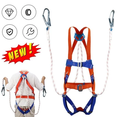 2m Fall Arrest Safety Harness for Spin Rescue Fall Protection Personal W/ Hooks