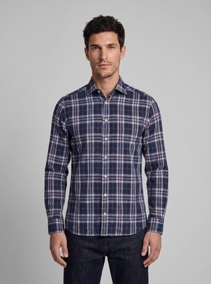 Hackett London Men's Multicolor Check Slim Fit 100% Cotton Shirt Size M HM309189