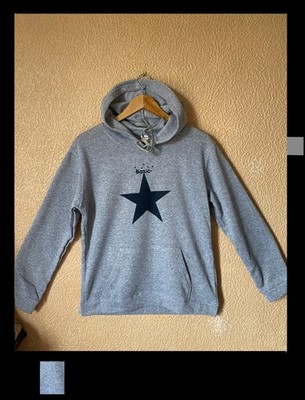 hoodie grau stern basic black star Pullover weich und angenehm