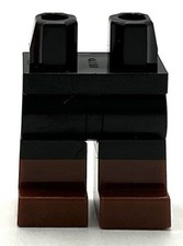 Lego New Minifig Black Pants Legs w/ Molded R...