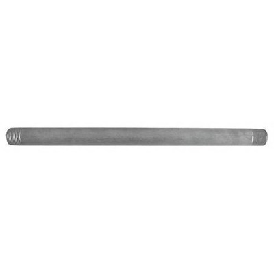 Zoro Select E4bne18 3/4'' Mnpt X 18'' Tbe 304 Stainless Steel Pipe Sch 80