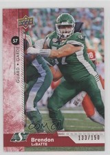 2018 Upper Deck CFL Red 133/150 Brendon LaBatte #148 0n8