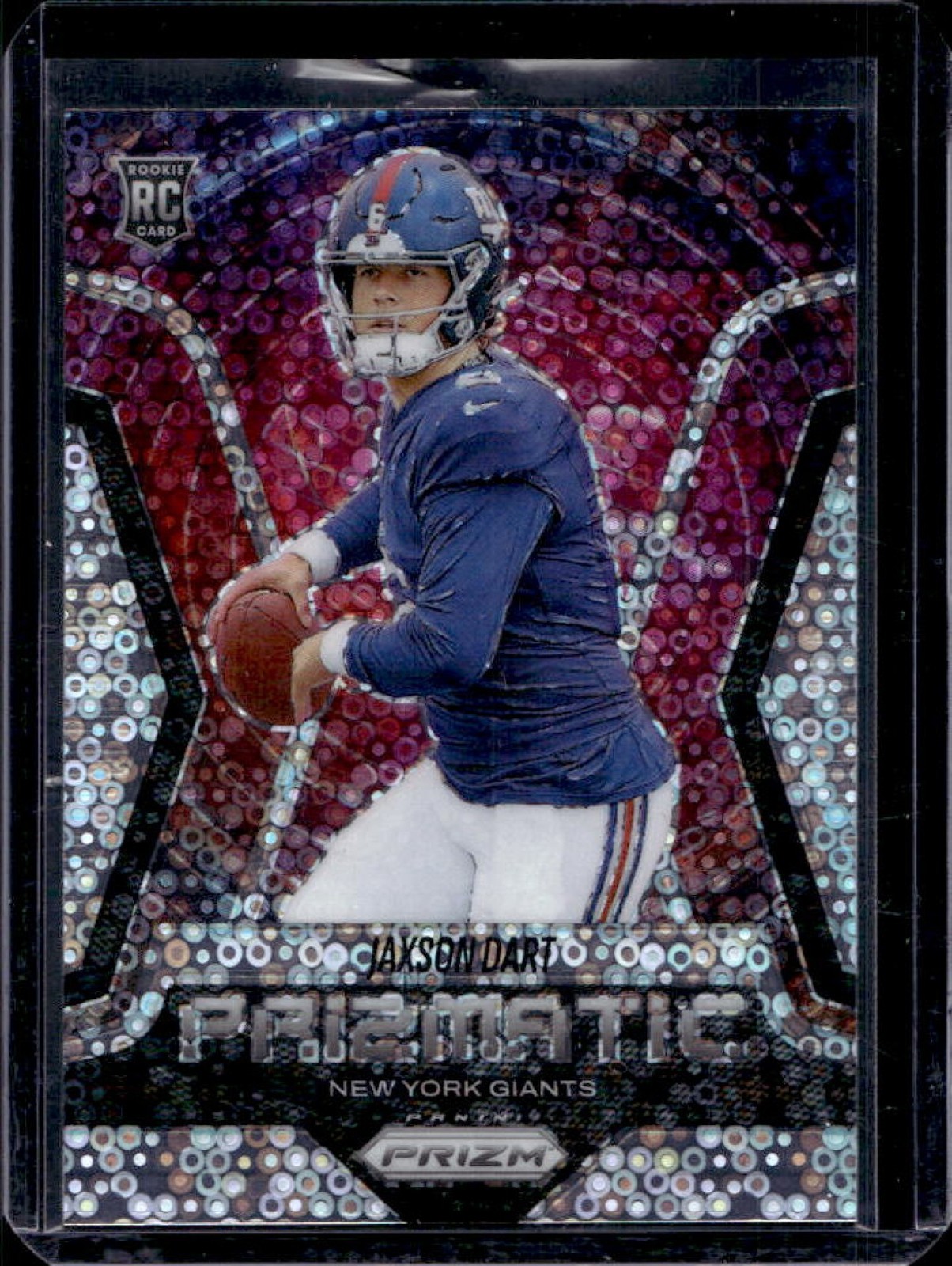 2025 Panini Prizm Jaxson Dart Prizmatic RC No Huddle Rookie #6 Giants