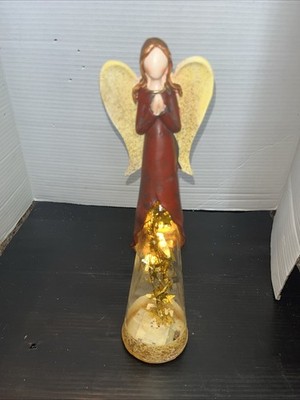 Cracker Barrel Acrylic Christmas Angel Lamp 13  Electric Lighted globe