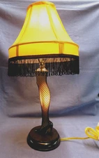 CHRISTMAS STORY 20” Fish Net Leg Lamp Movie Replica Excellent With LED Bulb