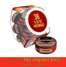 Jack Link's Original Beef Jerky Chew 36 Pack 0.32oz Tins 100 Beef... a19.5