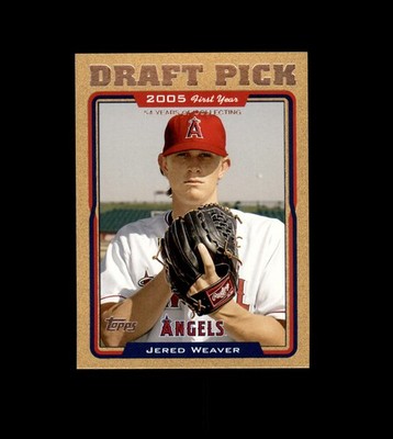 2005 Topps Updates & Highlights #UH312 Jered Weaver Gold #/2005