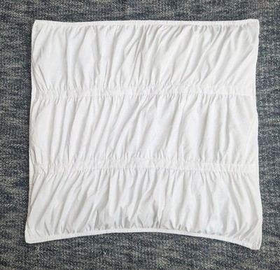 Pottery Barn Dorm Rouched White Throw Pillow Sham 25x25