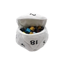 Ultra Pro 15756 Ultra Pro-D20 Plush Dice Bag-White, Multicoloured