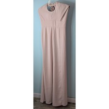 After Six Formal Gown Womens 4 Blush Pink Excellent Bow Neck Maxi Dress Slit