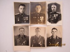 Lot of photos Red Army officers awarded Mongolian medals