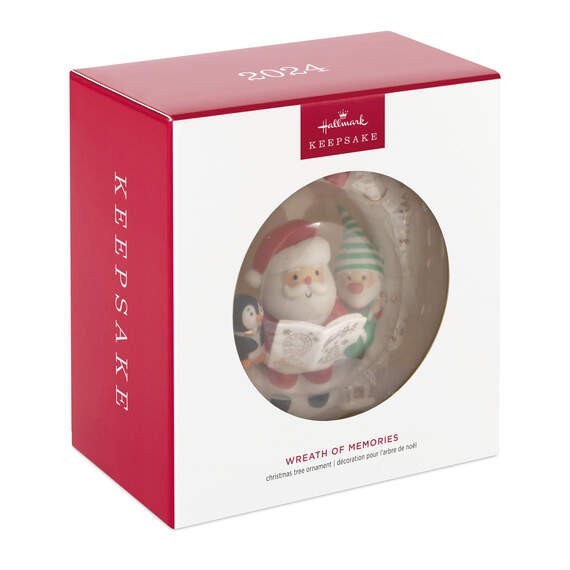 Hallmark 2024 Keepsake Wreath of Memories Porcelain Ornament