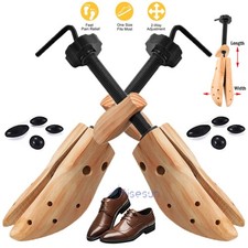 2026 1pc or 2 pcs 2-way Wooden Adjustable Shoe Stretcher for Men Women Size 8-13