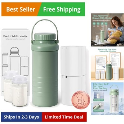 Portable Breast Milk Cooler Bottle - 22oz Capacity Breastmilk Chiller for Tra...