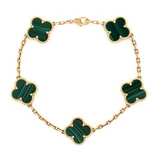 Van Cleef Arpels Vintage Alhambra 5 Motifs Bracelet 18K Yellow Gold