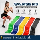 5 Resistance Bands Exercise Sports Loop Fitness Home Gym Yoga Workout Latex Set