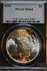 1922-P  $1 PCGS MS64 Peace Dollar, VSS VAM 2DS (Gouge Below GO, R6) (Lot#20-16)