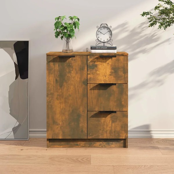Sideboard Kommode RäUchereiche 60X30X70 Cm Holzwerkstoff Wohnzimmer-image