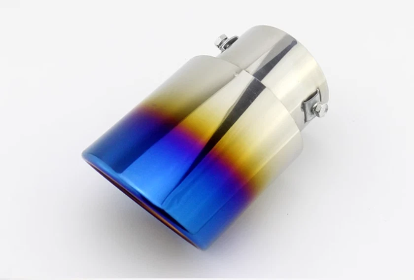 Stainless Blue Car Rear Exhaust TailPipe Muffler Tip For 2007-2022 Toyota Camry - Imagem 3 de 4