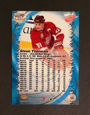 1997-98 Revolution #52 Steve Yzerman Ice Blue SSP Red Wings Rare