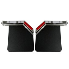 Pair Stainless Steel Angled Spring Loaded Mud Flap Hanger Bracket with 24''x30''