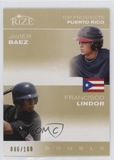 2012 Leaf Rize Draft Top Prospects Double Gold Javier Baez Francisco Lindor o7m