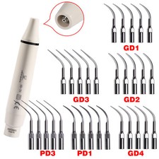 Dental Ultrasonic Piezo Scaler Handpiece / 5* Scaling Perio Tips Fit DTE SATELEC