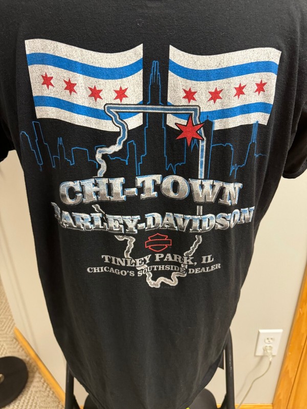 CHI-TOWN HARLEY DAVIDSON POCKET T-SHIRT XL TINLEY PARK ILLINOIS MOTORCYCLES