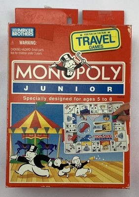 1994 Monopoly Junior Travel Game by Parker Brothers New FREE SHIPPING