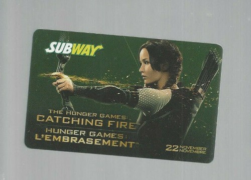 SUBWAY HUNGER GAMES COLLECTABLE GIFT CARD | eBay