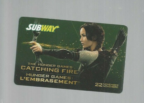 SUBWAY HUNGER GAMES COLLECTABLE GIFT CARD  - Photo 1 sur 1