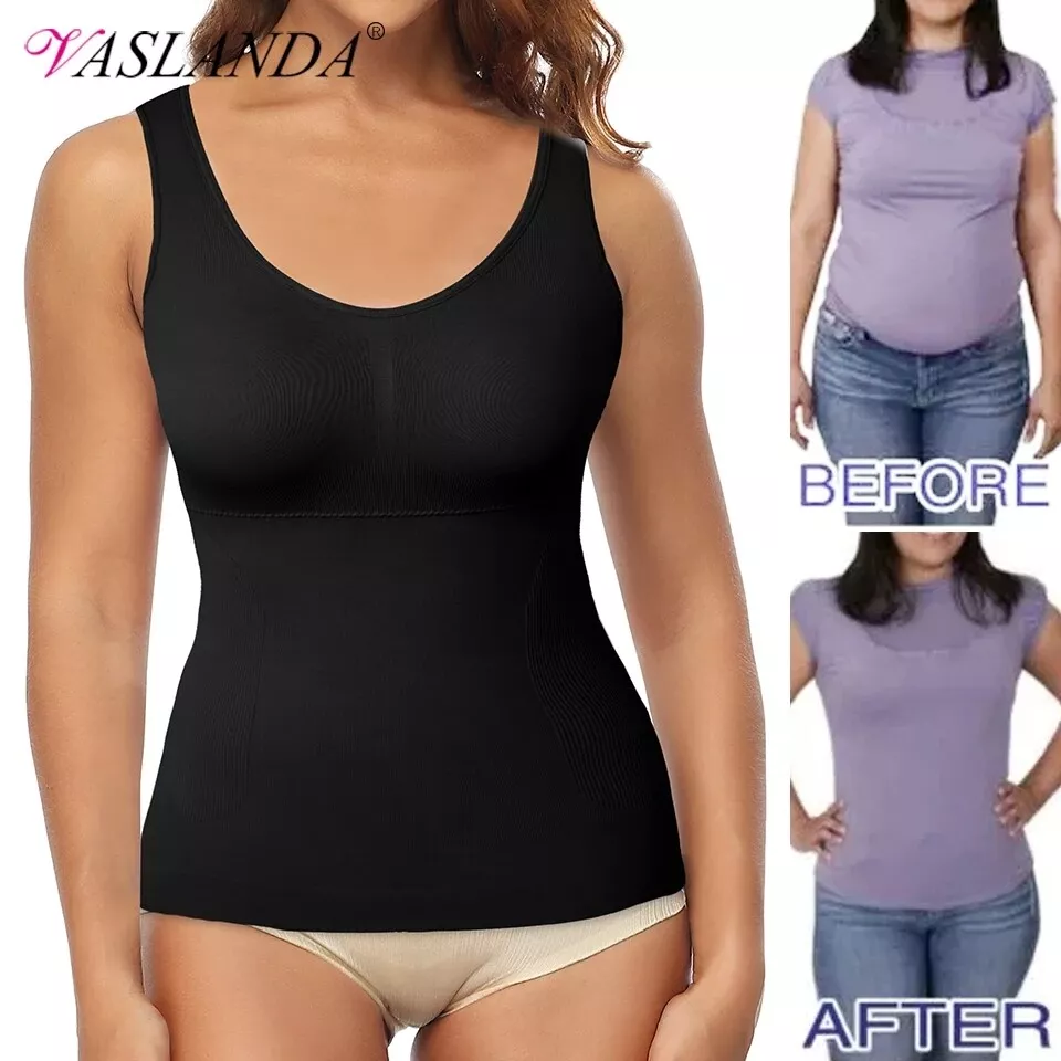 Women Slimming Tank Tops Tummy Control Cami Shaper Built Bra