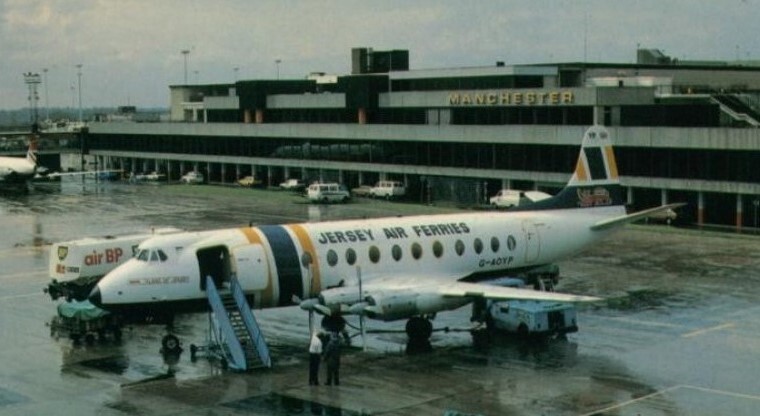 Manchester Airport Jersey Air Ferries Vickers Viscount G-AOYP