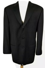Guabello Super 130's EUC Mens Sz 44L Black 100 Wool Tuxedo Jacket B38