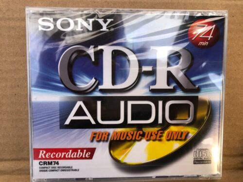 SONY CRM74 CD-R Audio 74 Blank CD-R DIGITAL AUDIO 74 min New New - Picture 1 of 2