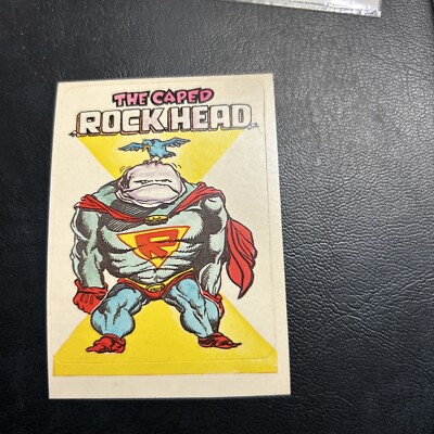 Jb24 The Zero Heroes 1983 General Mills Sticker #63 The Caped Rock Head