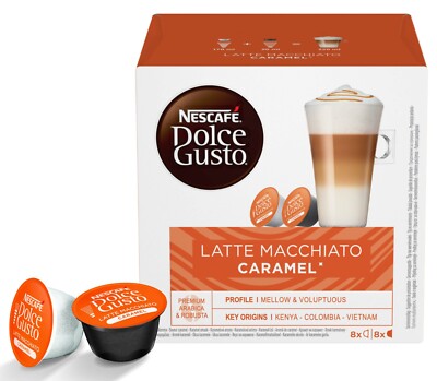 NESCAFE Latte Macchiato Caramel Dolce Gusto Capsules BOX 16 pods