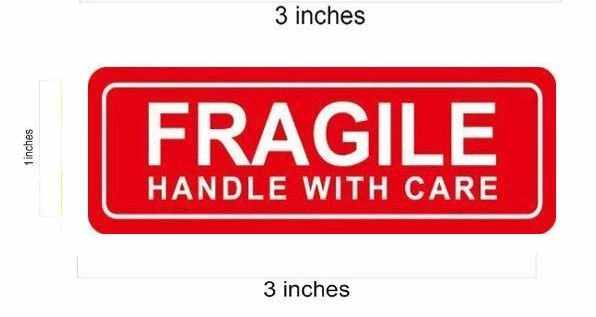 Fragile sticker outlet