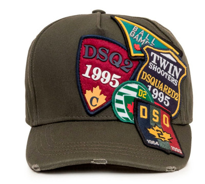 Dsquared2 Iconic Multi All Over Patch Baseballcap Cap Kappe Basebalkappe Hat