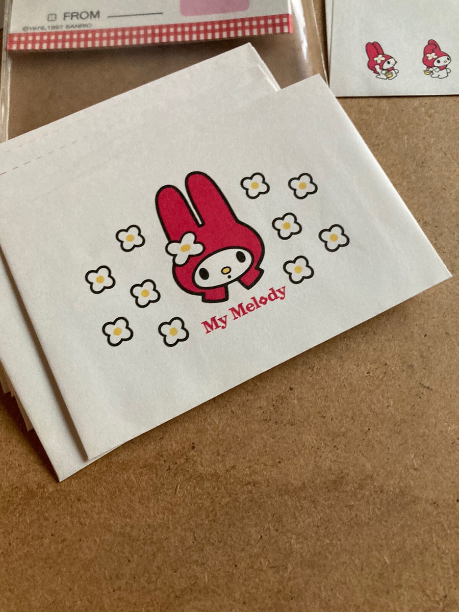 Vintage 1997 Sanrio My Melody Mini Stationary Note Set. Sticker