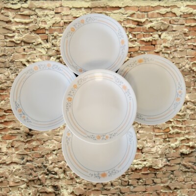 Corning Corelle Apricot Grove Bread Butter Dessert Plates White Peach 6.75'' LOT