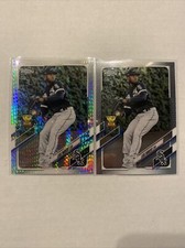 Luis Robert 2021 Topps Chrome Prism #56 Gold Rookie Cup White Sox +Base Lot