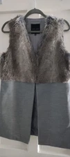 New Look Grey Fluffy Sleeveless Jacket Size 12 - Only £19.99! Bargain!