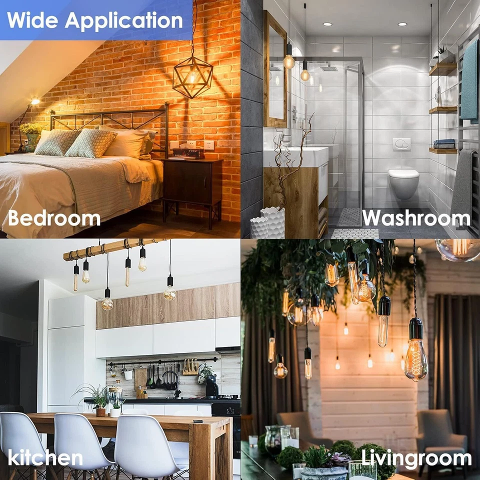 4Pk LED G25 Curved Filament Spiral Light, E26, 4.5W(40W), Clear, 2100K, 350LM - Image 4 of 4