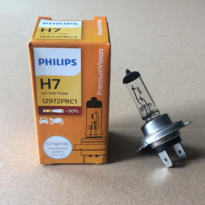 PHILIPS H7 12V55W 12972PR +30% PX26d Headlight Halogen Premium Automotive Lamp
