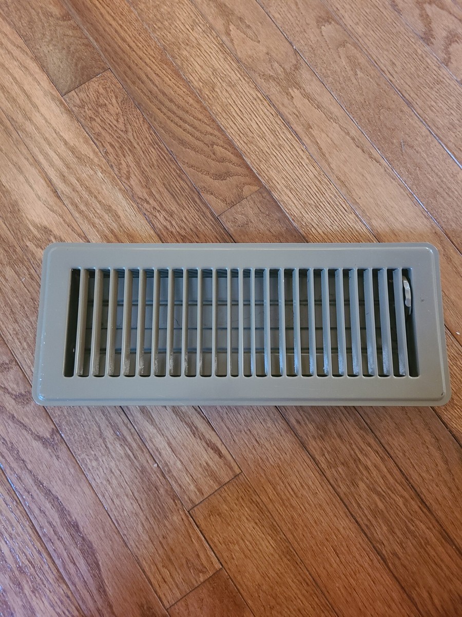 Lot of Floor Register 4x12 Metal HVAC Brown/Taupe Vent Covers - Main Image